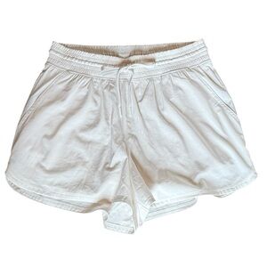 YPB Motion TEK High Rise Lined Workout Shorts Pockets White Size Medium